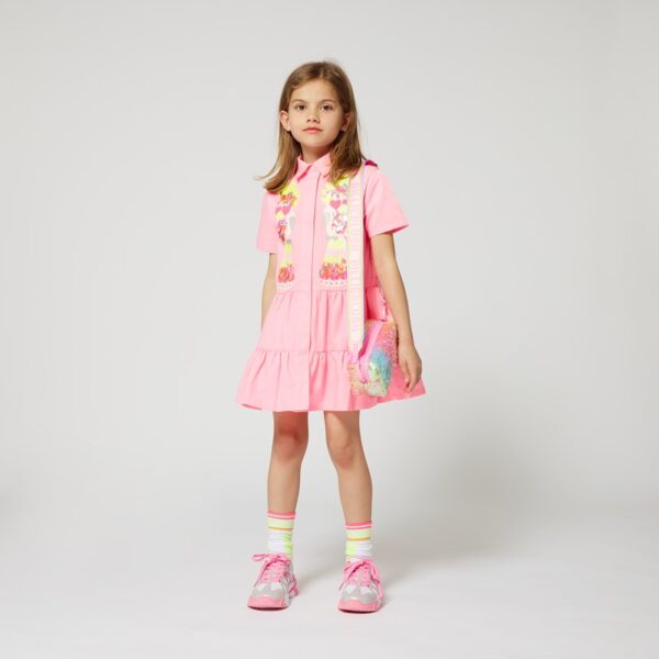 Vestito chemisier mezza manica con stampa glitter