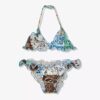 Bikini a triangolo con stampa bandanna patch