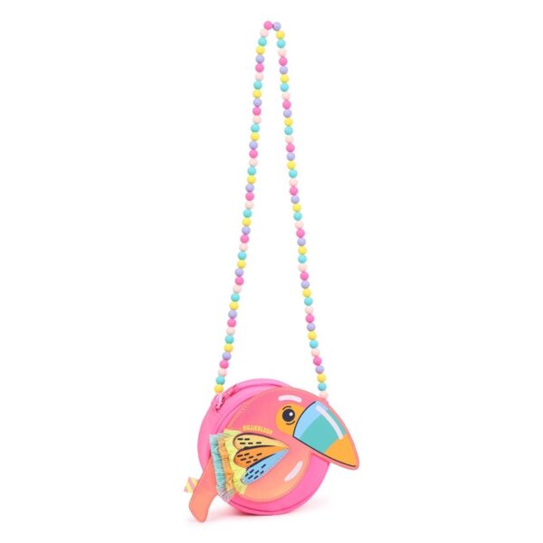 Borsa uccellino con tracolla perline
