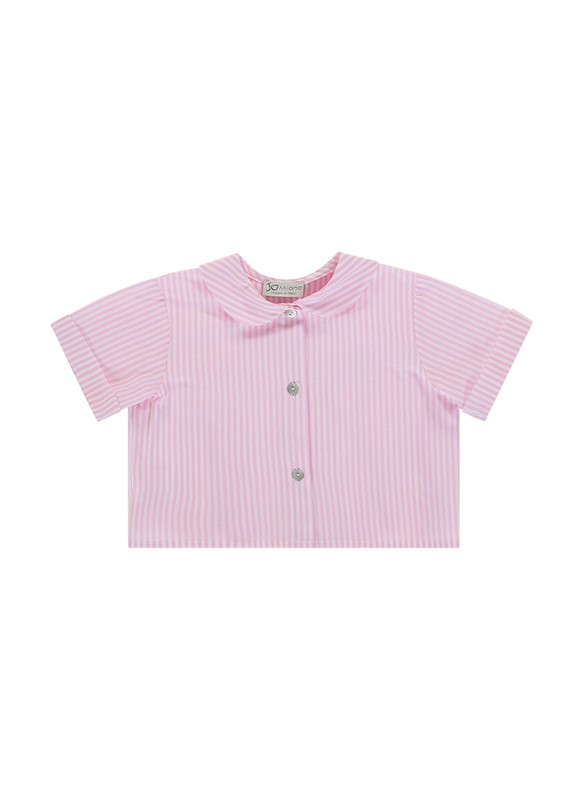 Completo camicia a righe e short