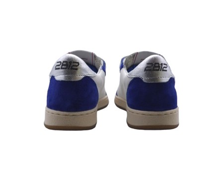 Sneaker in pelle e camoscio con doppio velcro