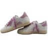 Sneaker in pelle e camoscio con lacci