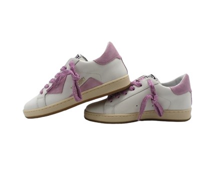 Sneaker in pelle e camoscio con lacci