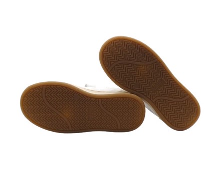 Sneaker in pelle con doppio velcro