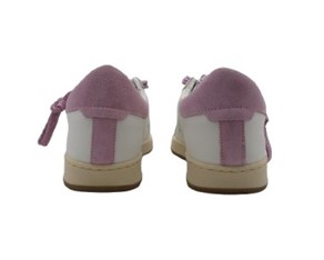 Sneaker in pelle e camoscio con lacci