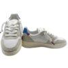 Sneaker in pelle e camoscio con lacci