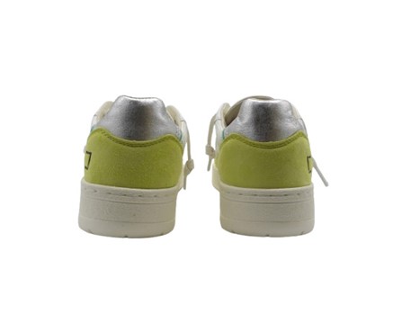 Sneaker in pelle e camoscio con lacci
