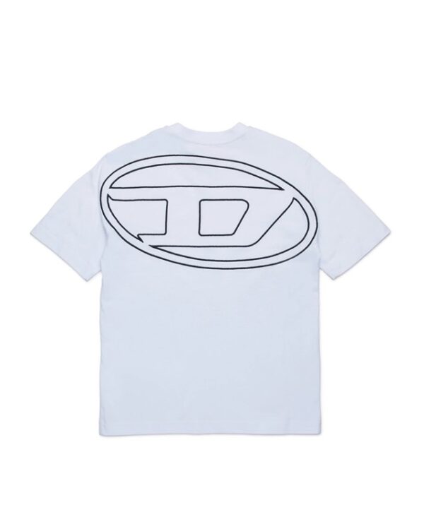 T-shirt con maxi logo oval d sul retro