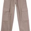 Pantalone cargo in cotone con coulisse