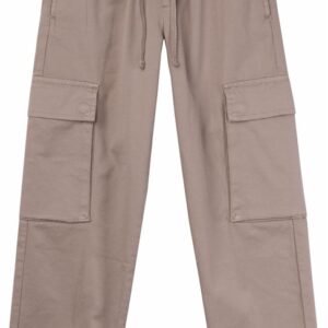 Pantalone cargo in cotone con coulisse