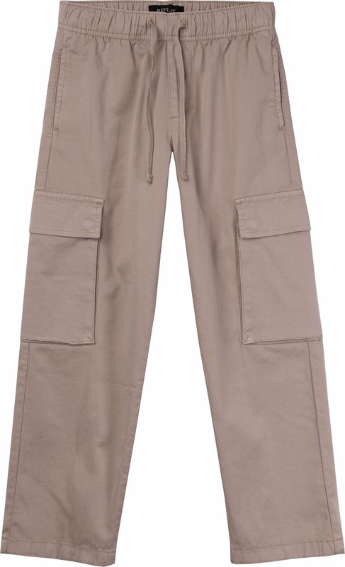 Pantalone cargo in cotone con coulisse