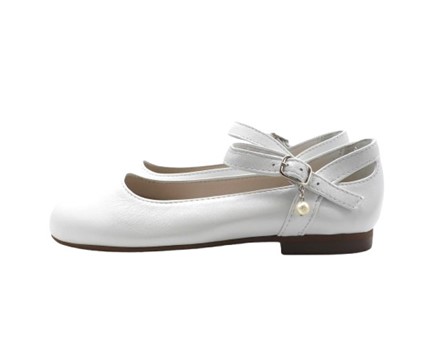 Ballerina in pelle con cinturino