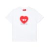 T-shirt mezza manica con stampa cuore