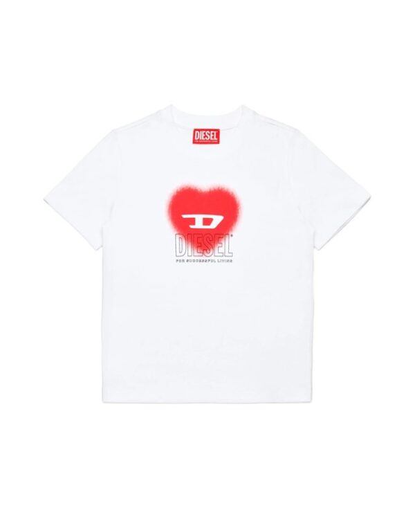 T-shirt mezza manica con stampa cuore