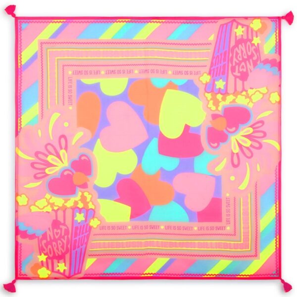 Foulard quadrato fantasia cuori