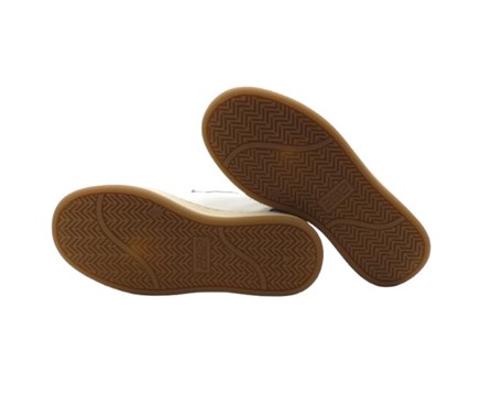 Sneaker in pelle e camoscio con doppio velcro