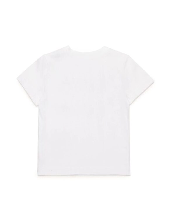 T-shirt mezza manica con logo oval d effetto used