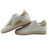 Sneaker in pelle e camoscio con lacci