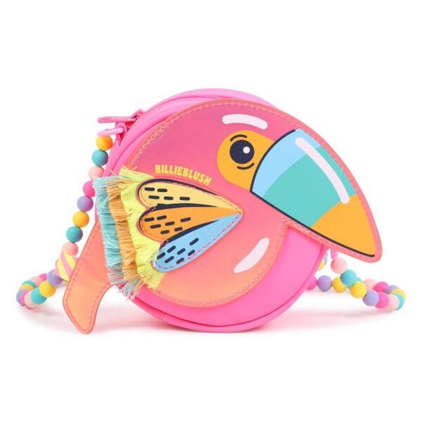 Borsa uccellino con tracolla perline