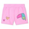 Short in felpa con stampa glitter