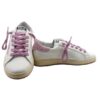 Sneaker in pelle e camoscio con lacci
