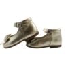 Ballerina primo passo in pelle con fiocco