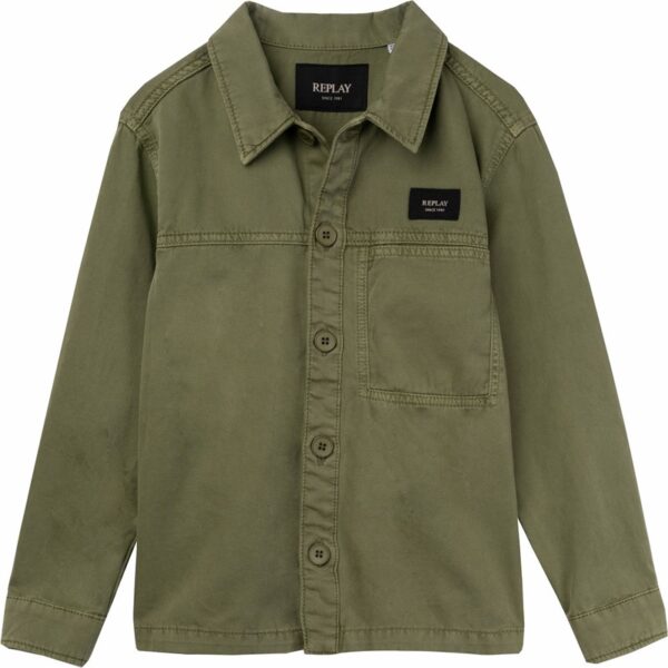 Giacca camicia con stampa sul retro
