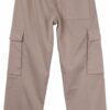 Pantalone cargo in cotone con coulisse