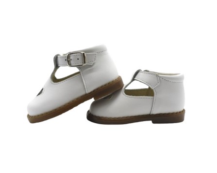 Scarpa due occhi in pelle con fibbia