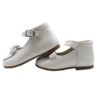 Ballerina primo passo in pelle con fiocco