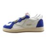 Sneaker in pelle e camoscio con doppio velcro