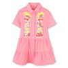 Vestito chemisier mezza manica con stampa glitter