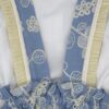 Completo camicia e salopette ricamata