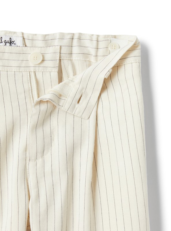 Pantalone lungo motivo gessato