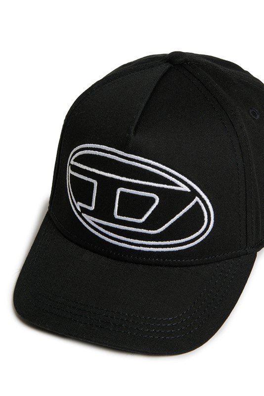Cappello da baseball in gabardina con logo oval d
