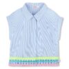 Camicia a righe con ricami alla base