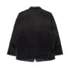 Giacca blazer doppio tessuto con logo oval d