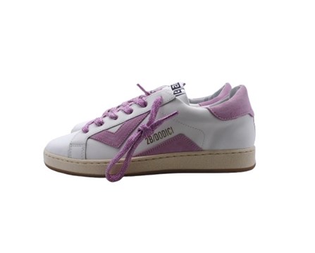 Sneaker in pelle e camoscio con lacci