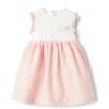Vestito smanicato con ricamo