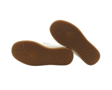 Sneaker in pelle con doppio velcro