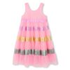 Vestito smanicato in tulle con fasce pailettes