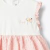 Vestito smanicato con ricamo