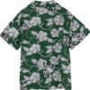 Camicia mezza manica hawaiana in cotone e lino