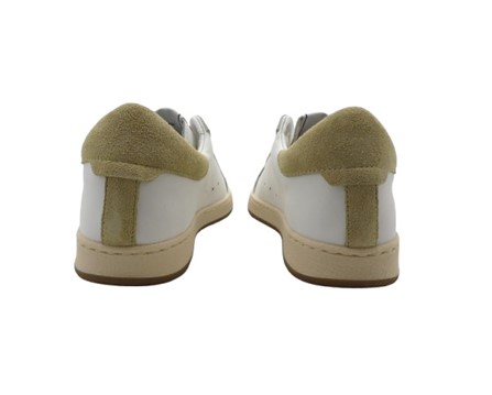 Sneaker in pelle e camoscio con lacci
