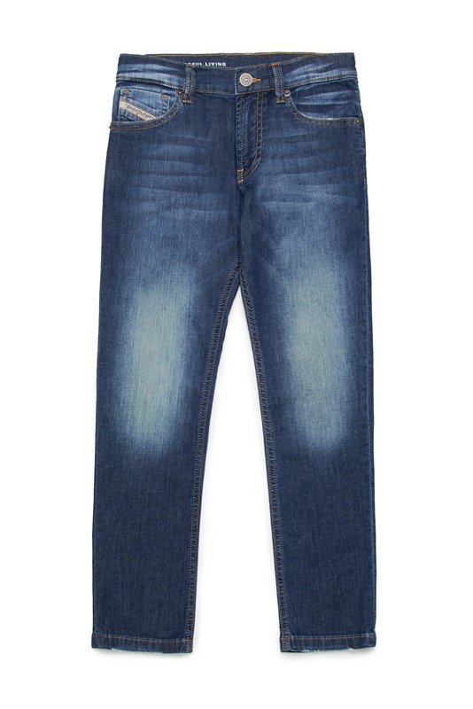 Jeans straight scuro sfumato