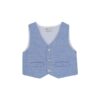 Completo gilet in misto lino e bermuda
