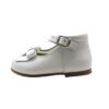Ballerina primo passo in pelle con fiocco