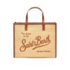 Borsa a mano vivian midi beige effetto paglia