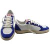 Sneaker in pelle e camoscio con lacci