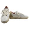 Sneaker in pelle e micro glitter con lacci